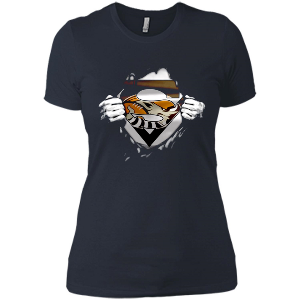 Cleveland Browns And Superman Fans - Ladies' Boyfriend T-Shirt