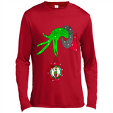 GRINCH HAND HOLDING BOSTON CELTICS NBA GLITTER CHRISTMAS PINGPONG