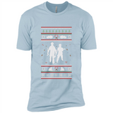 Christmas Ugly Sweater Firefighter Ugly Christmas Sweater - Premium Short Sleeve T-Shirt