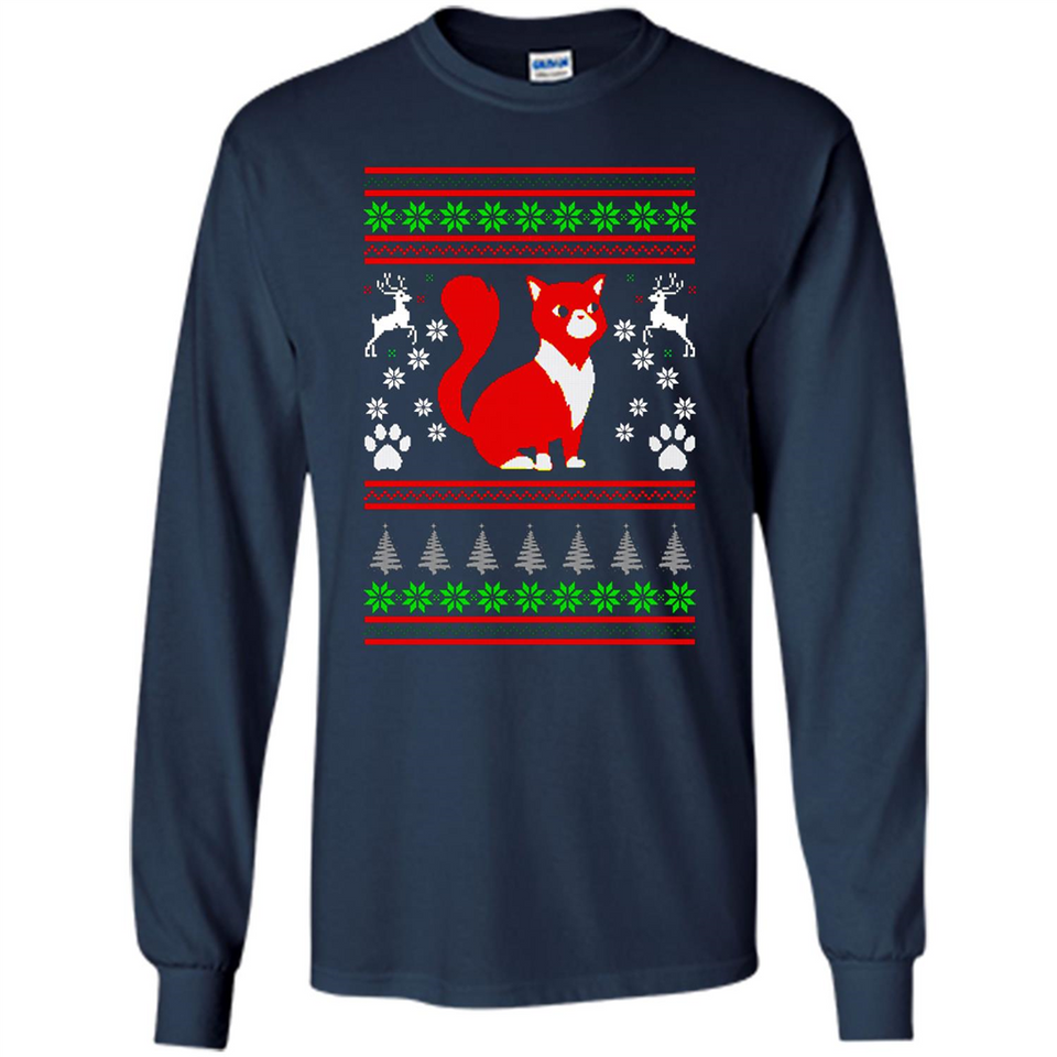 Christmas Ugly Sweater CUTE CATS UGLY CHRISTMAS SWEATERS - Long Sleeve T-Shirt