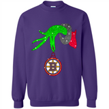 GRINCH HAND HOLDING BOSTON BRUINS GLITTER CHRISTMAS PINGPONG
