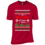 Funny Ugly Christmas T-Shirt Gift for Mechanic - Premium Short Sleeve T-Shirt