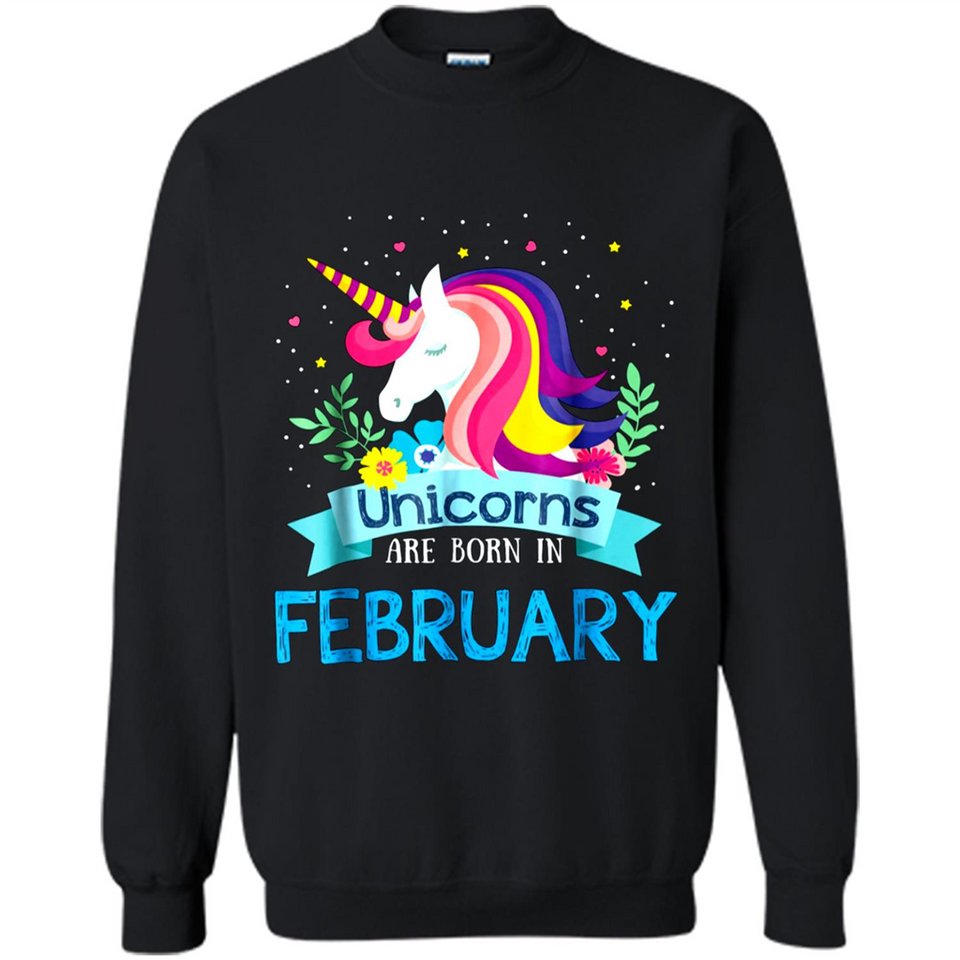 Unicorns are born in February Birthday Rainbow Gift Custom Ultra Cotton
