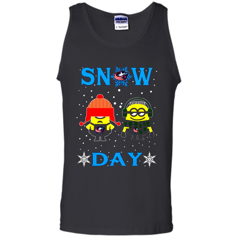Snow Day Shirt For Columbus Blue Jackets Vs Minion Fans pingpong