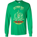 October Guy With Three Sides Quiet Fun Crazy - Long Sleeve T-Shirt