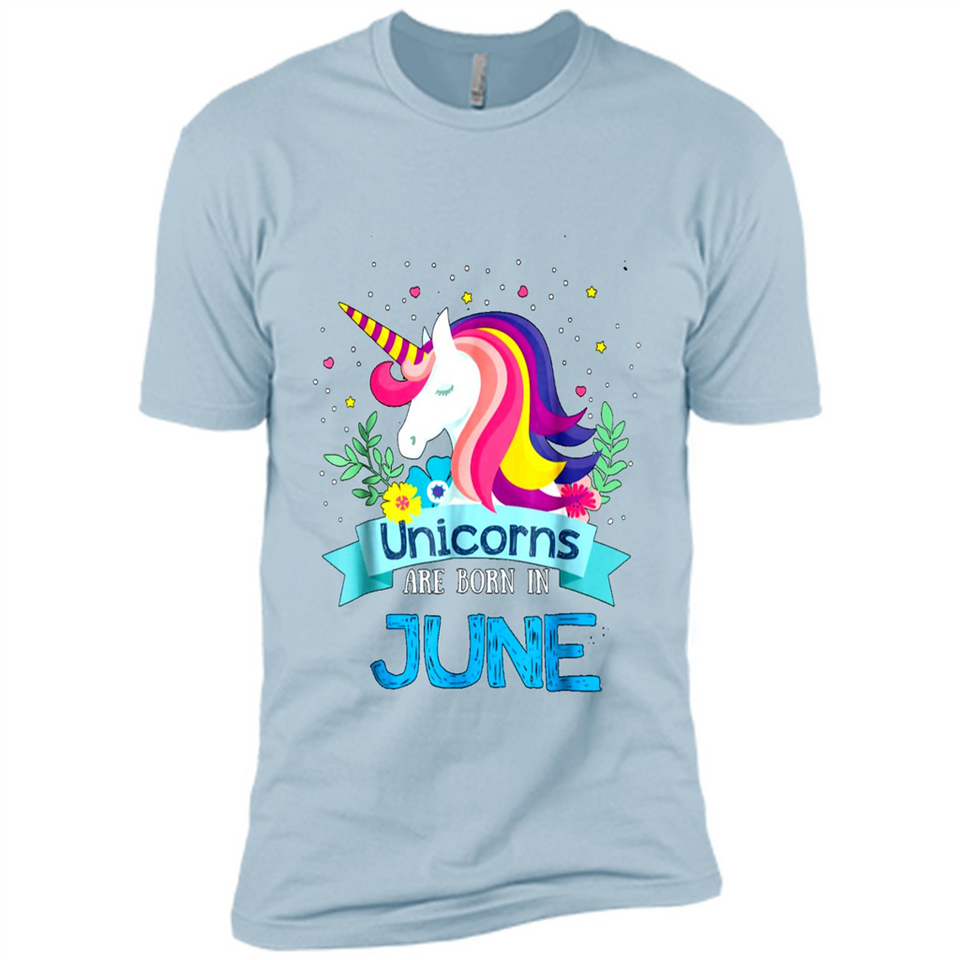 Unicorns are born in June Birthday Rainbow Gift Ladies Custom