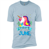 Unicorns are born in June Birthday Rainbow Gift Ladies Custom