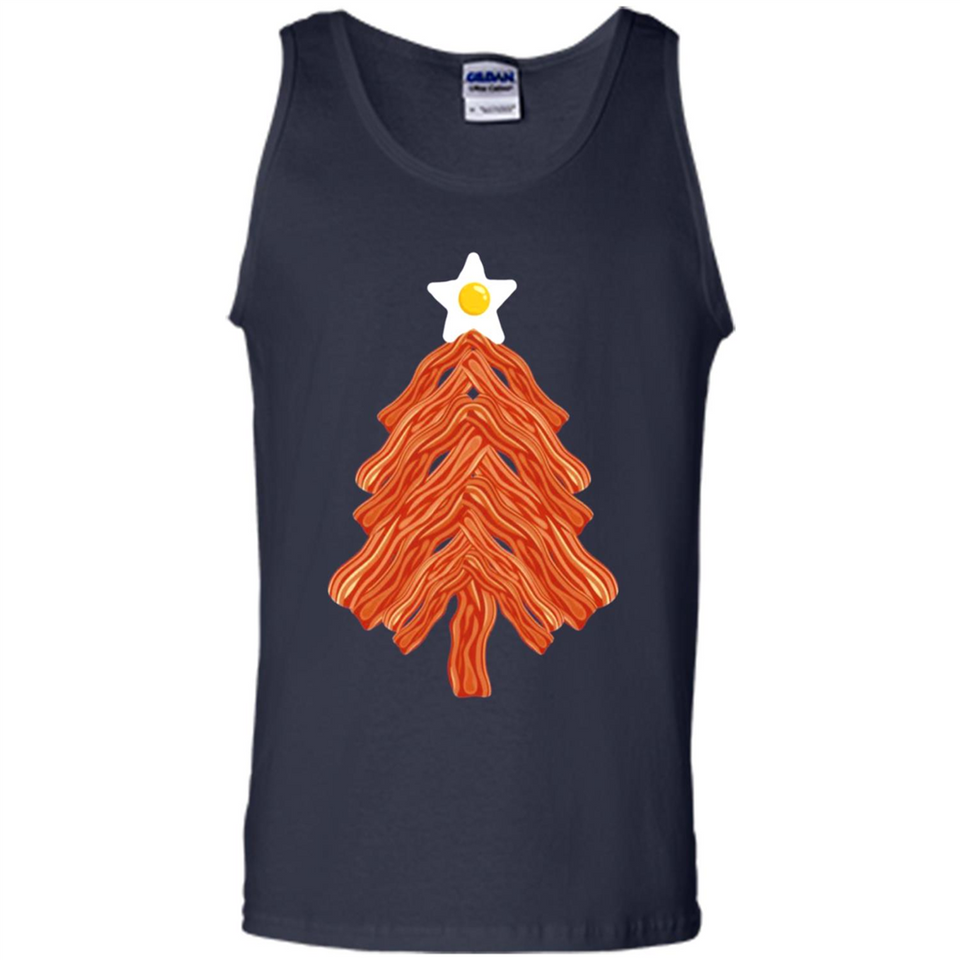 Bacon & Eggs Over Easy Fried Food Breakfast Xmas Tree Foodie - Tank Top