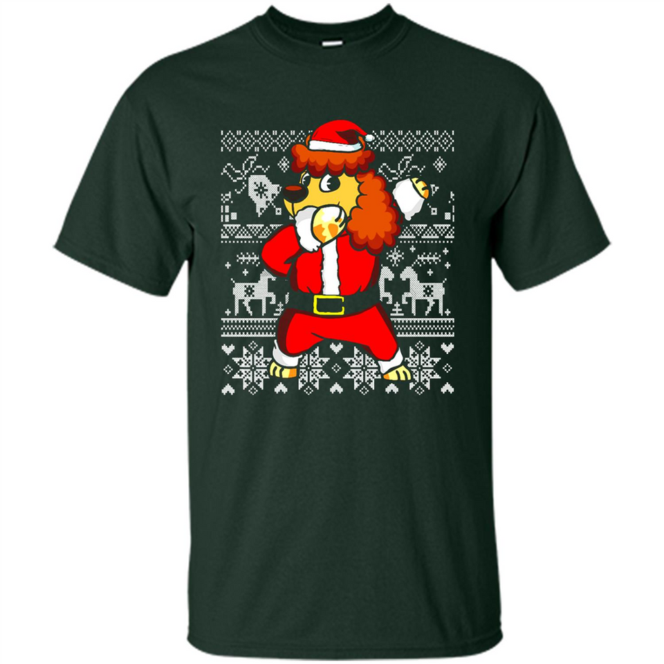 Dabbing Poodle Santa Christmas Holiday Sweatshirt - Shirt