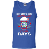 I Just Want To Drink Hot Chocolate & Watch Tampa Bay Rays Ugly Christmas Sweater PINGPONG