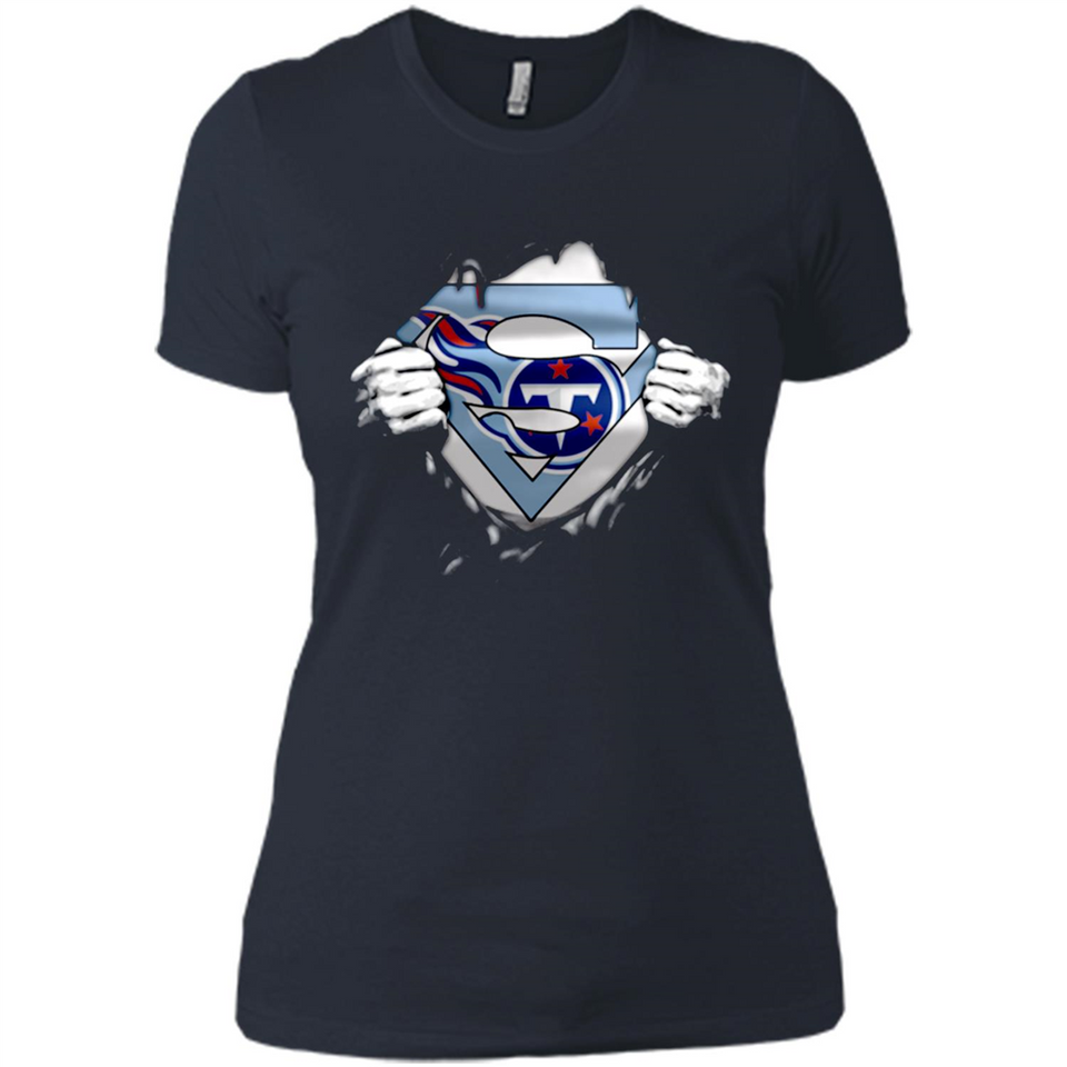 Tennessee Titans And Superman Fans - Ladies' Boyfriend T-Shirt