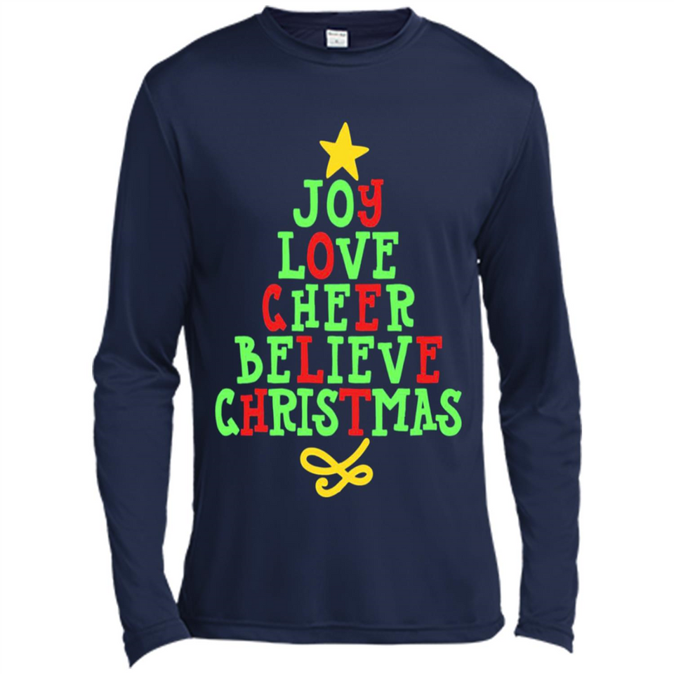 Joy Love Cheer Believe Christmas Tree