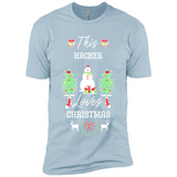This Hacker Loves Christmas Tree Shirt with Snowman