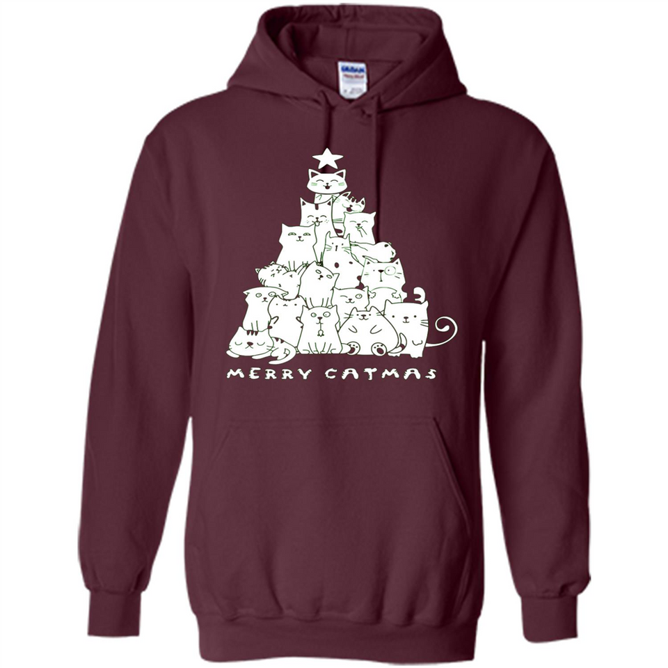 Merry Catmas - Merry Christmas Cat Lover Mug PINGPONG - Hoodie