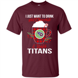 I Just Want To Drink Hot Chocolate & Watch Tennessee Titans Ugly Christmas Sweater PINGPONG