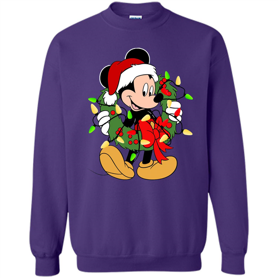 Disney Mickey Mouse Christmas Lights Sweatshirt - Sweatshirt