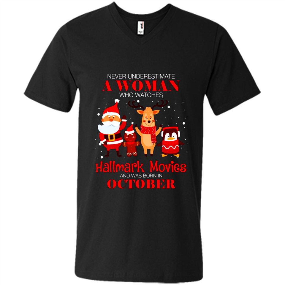 Never Underestimate An October Woman Watches Hallmark Movies Sweatshirt PINGPONG