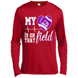 Abilene Christian Wildcats Football My Heart is on that Field - Canvas Long Sleeve T-Shirt