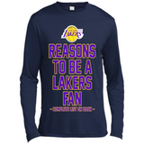 Reasons to be a Los Angeles Lakers Fan Complete List on Back - Canvas Long Sleeve T-Shirt
