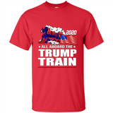 All Board The Trump Train 2020 Patriotic U.S Flag pingpong - Shirt