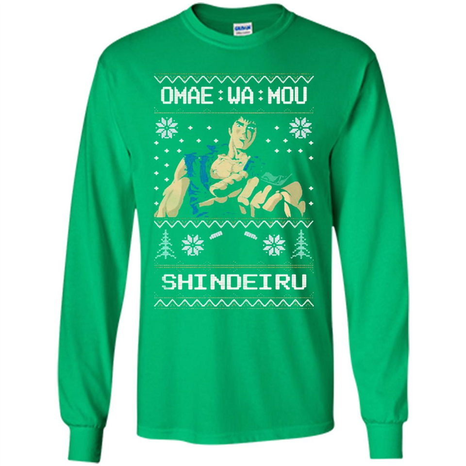 Omae Wa Mou Shindeiru Ugly Christmas Sweater - Long Sleeve T-Shirt
