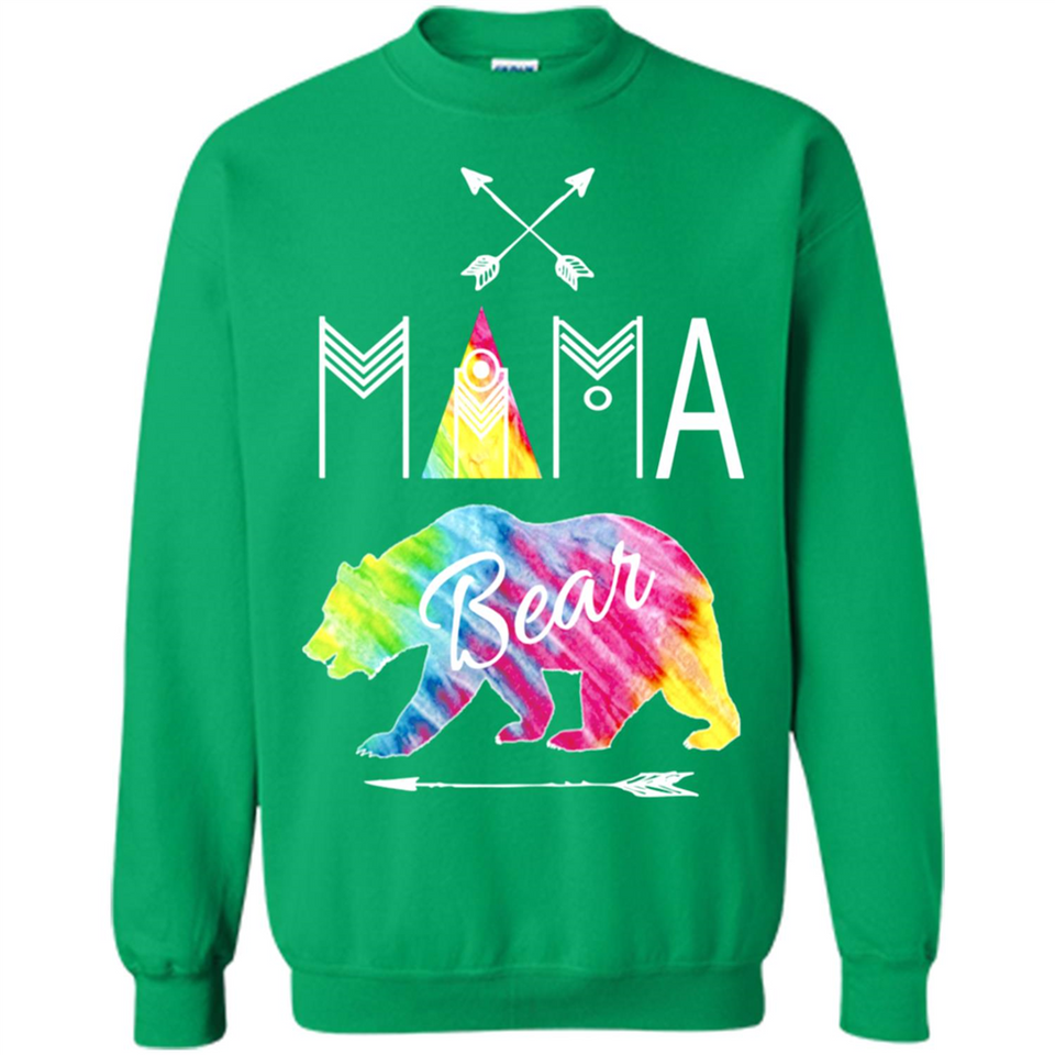 Mama Bear Shirt Tie Dye Family Vacation & Camping Tee - Sweatshirt