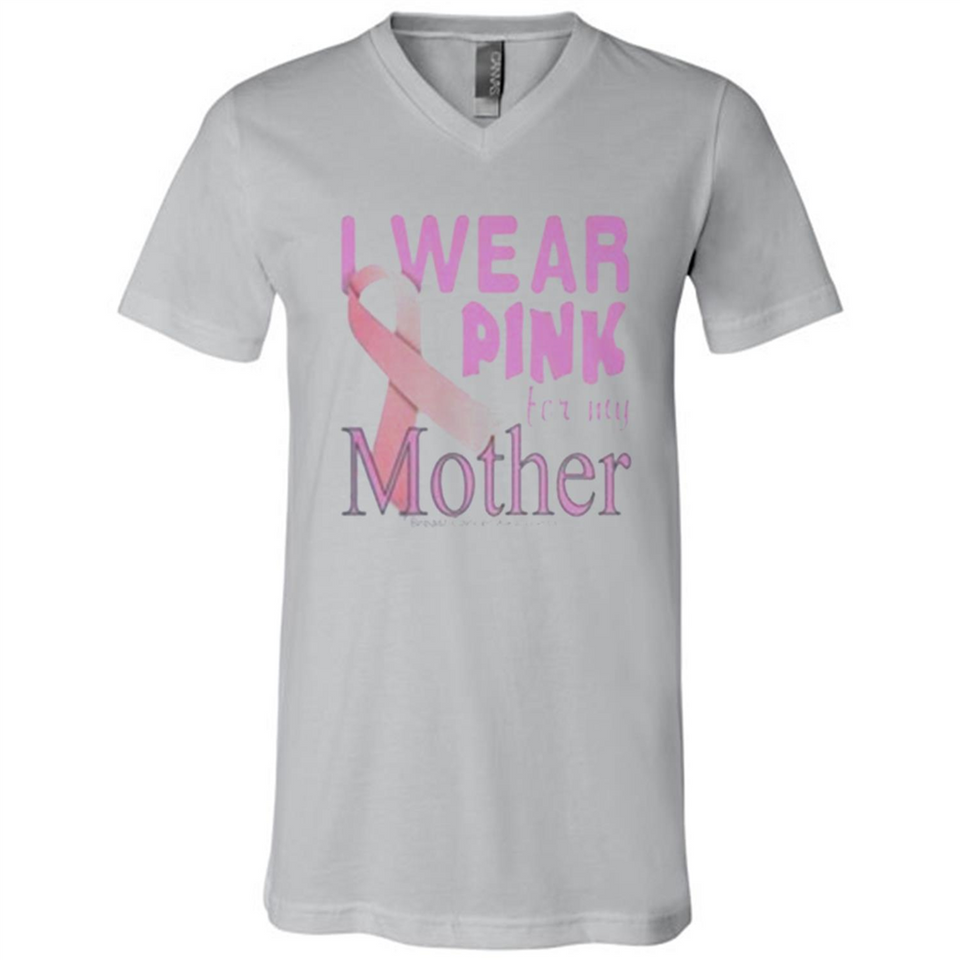 Breast cancer awareness mother - Canvas Unisex V-Neck
