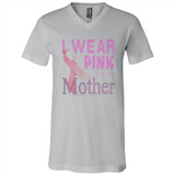 Breast cancer awareness mother - Canvas Unisex V-Neck