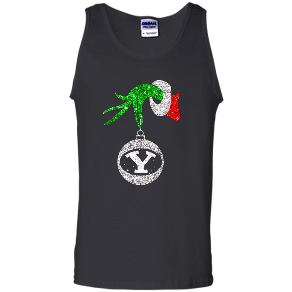 Fantastic Byu Cougars Glitter Grinch Monogram Ornament Christmas Gift - Tank Top