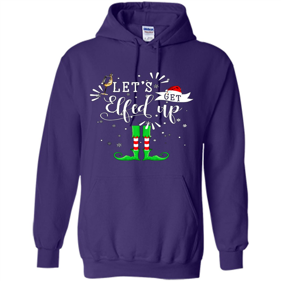 Let's Get Elfed Up Funny Drinking Wine Christmas Elf PINGPONG