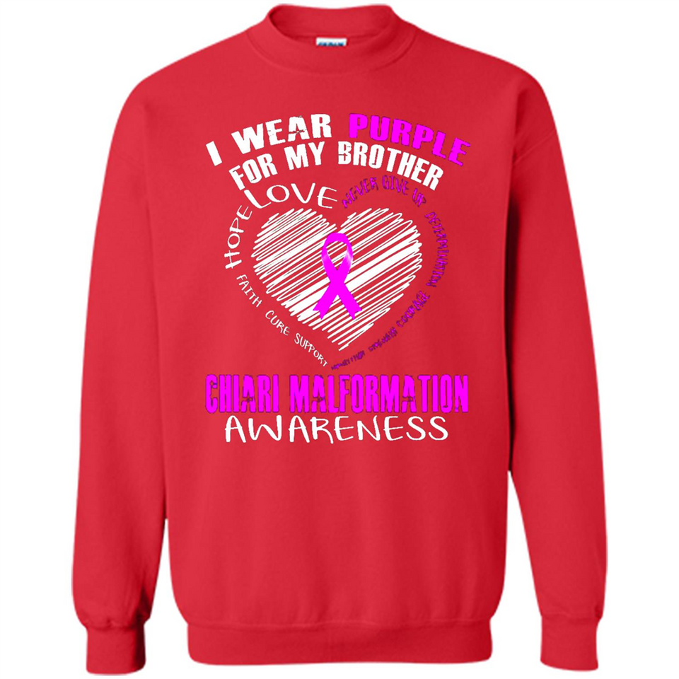 I Wear Purple For My Brother Chiari Malformation - Sweatshirt
