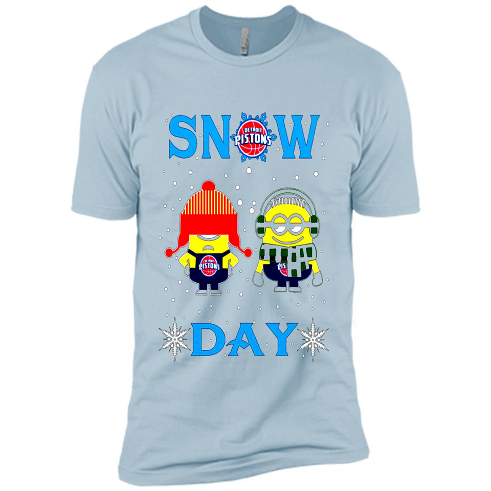 Snow Day Shirt For Detroit Pistons Vs Minion Fans pingpong