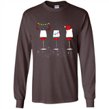 Christmas Red Wine Funny Merry Xmas Sweatshirt - Long Sleeve T-Shirt