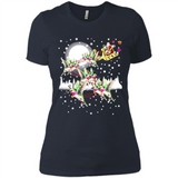 Hummingbird Santa Sleigh - Ladies' Boyfriend T-Shirt