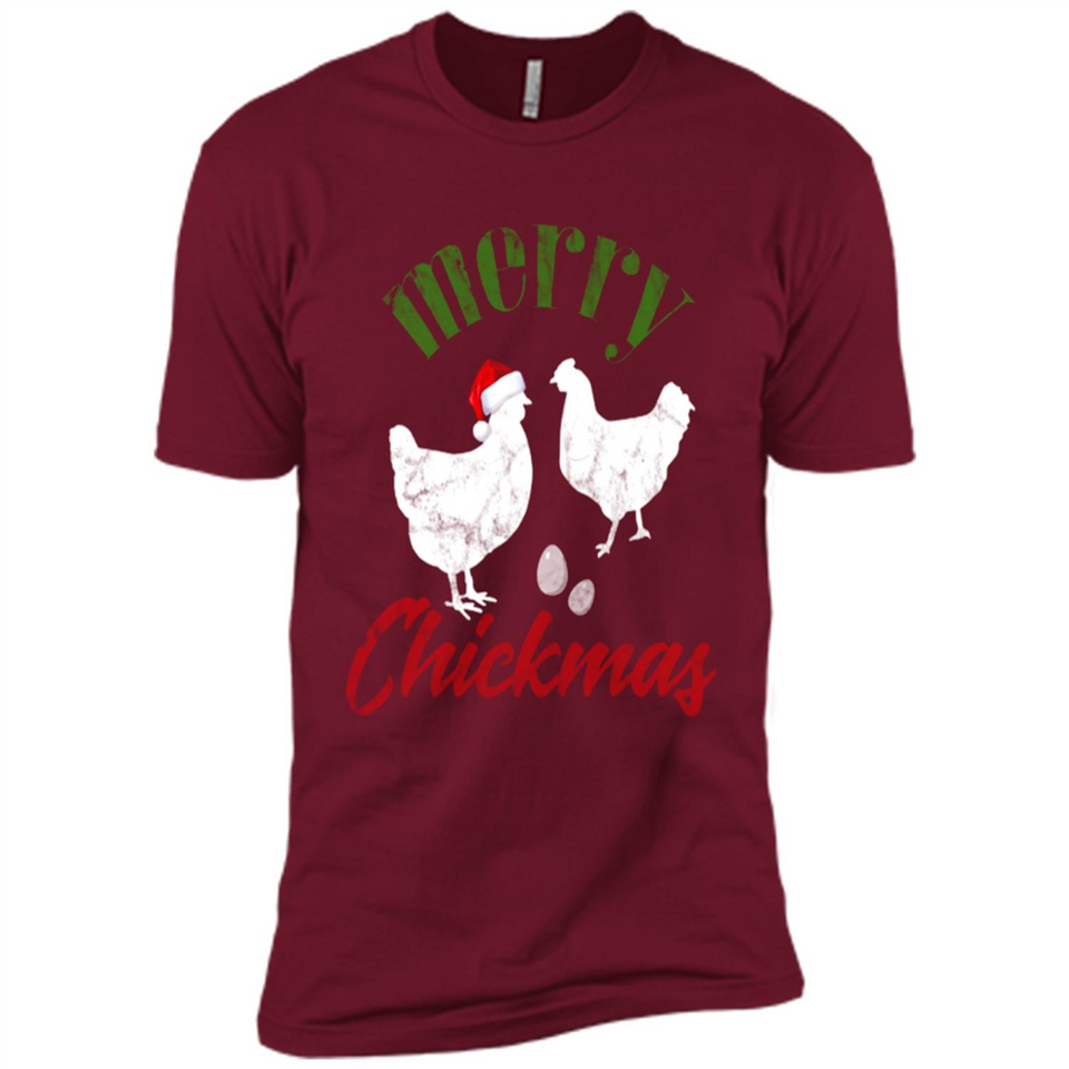Christmas Chicken Shirt Santa Hens Lover Funny Farmer Gift - Premium Short Sleeve T-Shirt