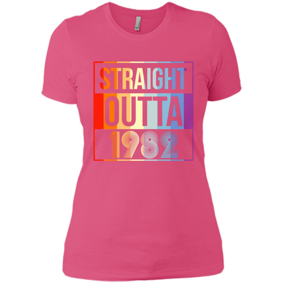 Retro Straight Outta 1982 36 Years Old - Ladies' Boyfriend T-Shirt