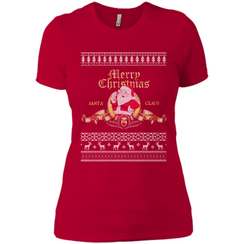 Christmas Santa Goldwyn Mayer Logo - Ladies' Boyfriend T-Shirt