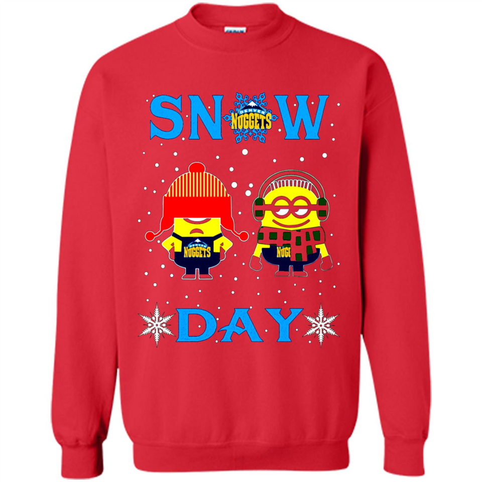 Snow Day Shirt For Denver Nuggets Vs Minion Fans pingpong