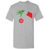 Funny Grinch Hand holding Firefighter ornament Christmas Sporty T-Shirt - Shirt