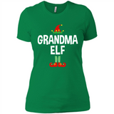Grandma Elf Shirt -Family Matching Christmas Pajamas - Ladies' Boyfriend T-Shirt