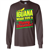 Iguana Wish You A Merry Christmas Animal - Long Sleeve T-Shirt