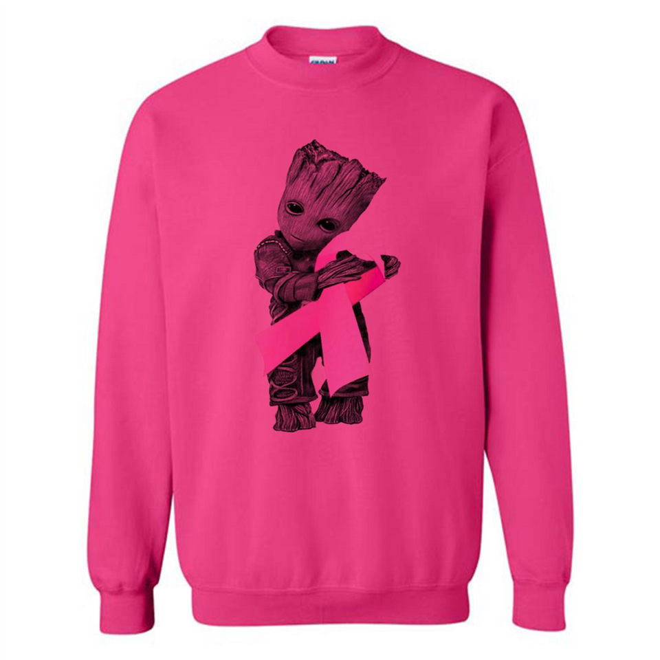 Groot Hug Breast Cancer - Sweatshirt