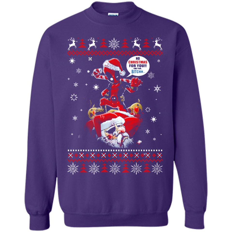 No Christmas for You – Deadpool Santa Claus Ugly Sweater - Sweatshirt