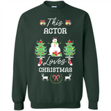 This Actor Loves Christmas Tree Shirt with Snowman