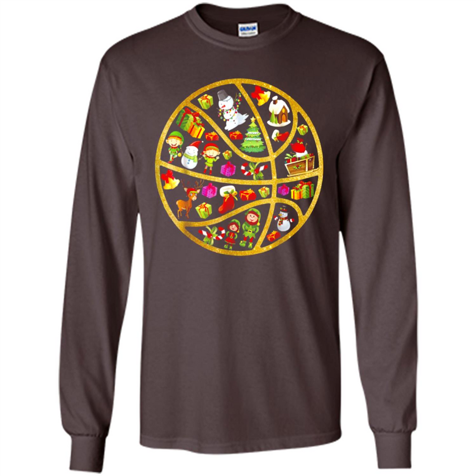 Basketball Christmas Ornament - Long Sleeve T-Shirt