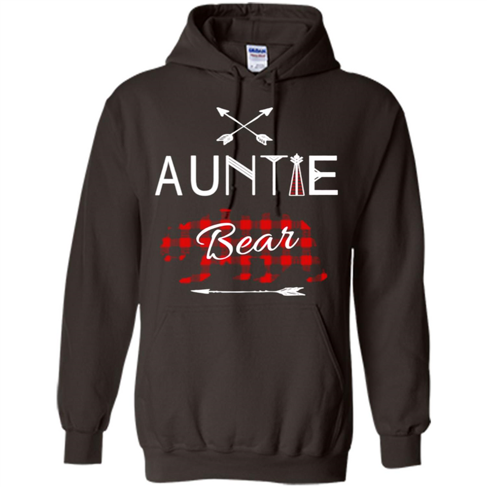 Aunt Shirt Buffalo Plaid Family Camp Bear Tee - Hoodie