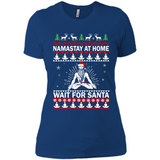 Namastay at home and wait for Santa Christmas - Ladies' Boyfriend T-Shirt