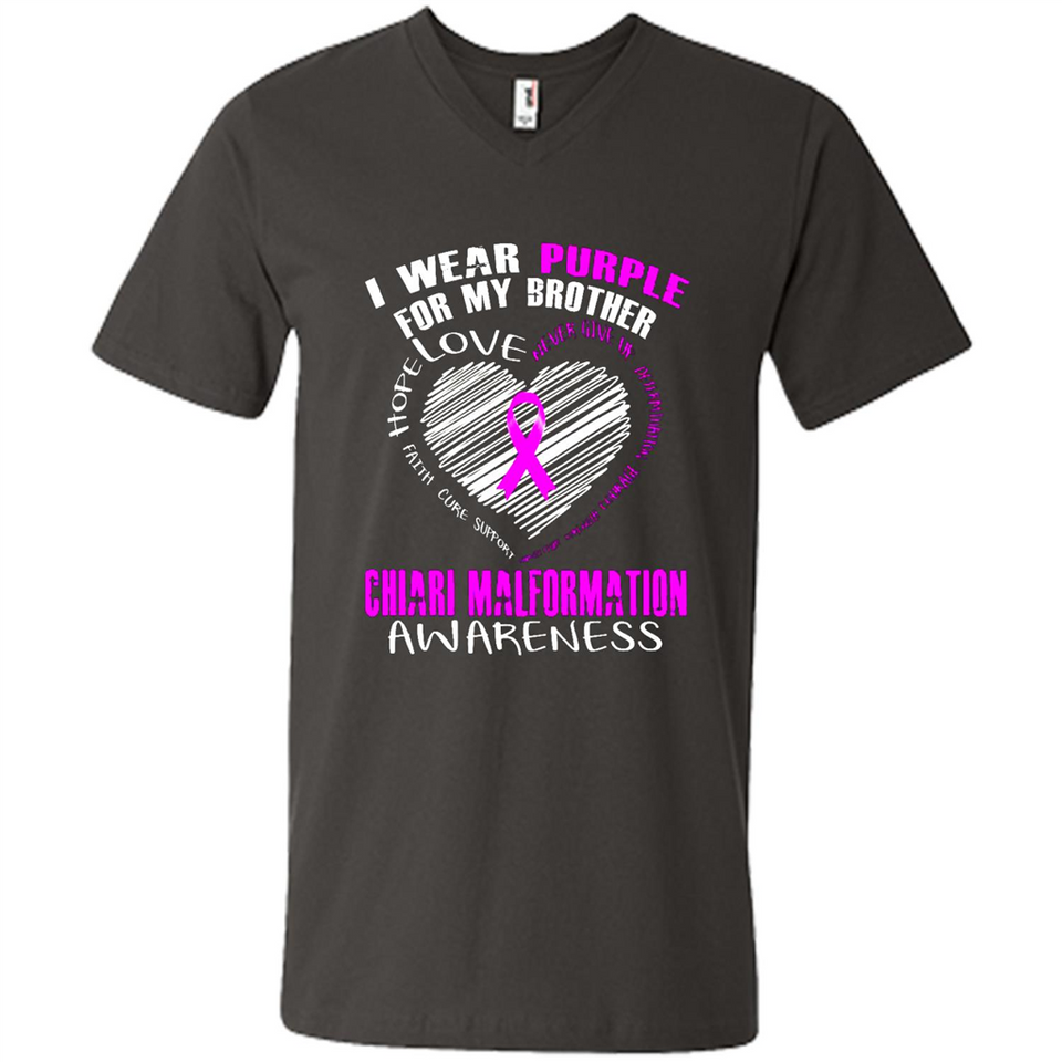 I Wear Purple For My Brother Chiari Malformation - Men's V-Neck