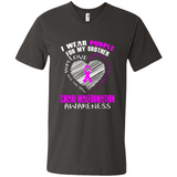 I Wear Purple For My Brother Chiari Malformation - Men's V-Neck
