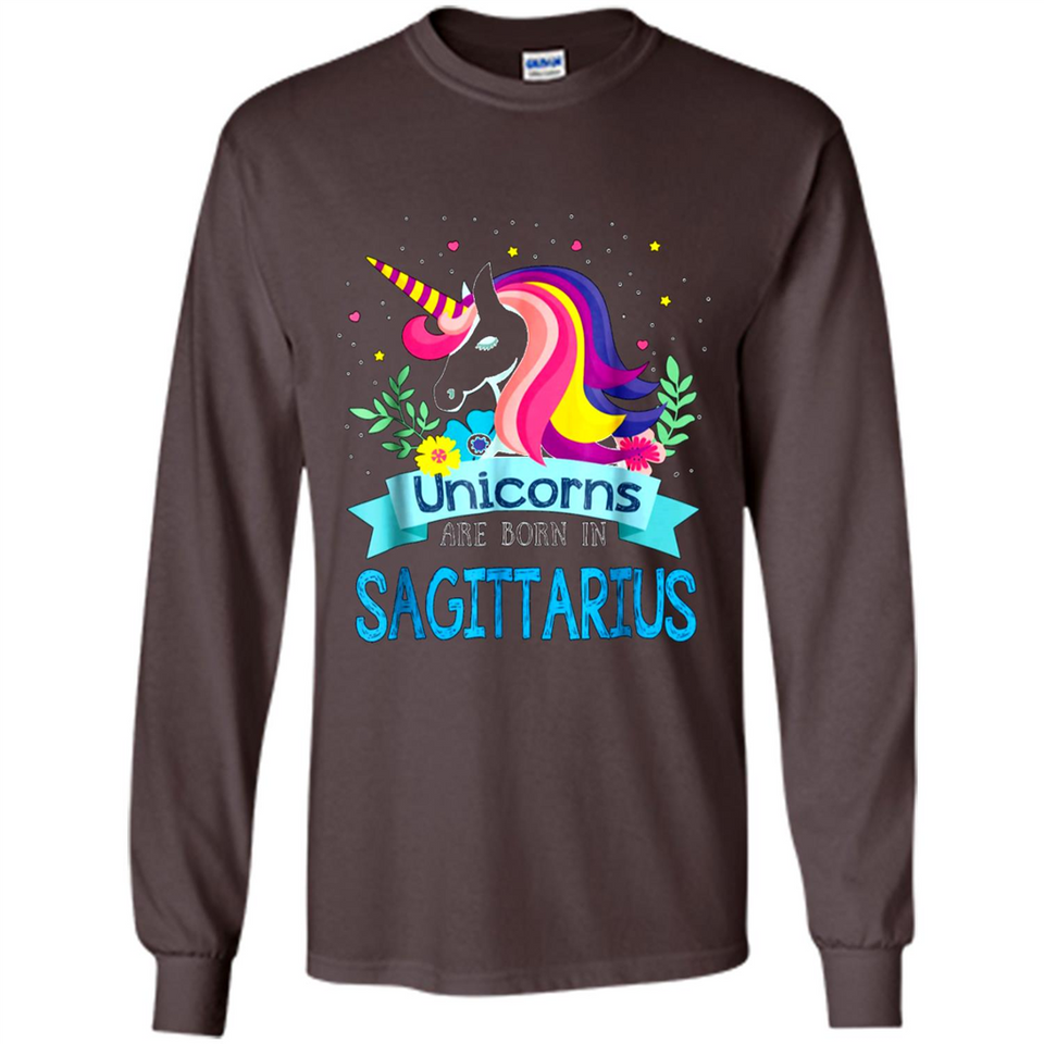 Unicorns are born in Sagittarius Birthday Rainbow Custom Ultra Cotton